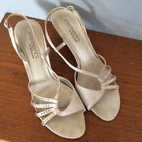 Strappy Gray Heels - Picture 2 of 9